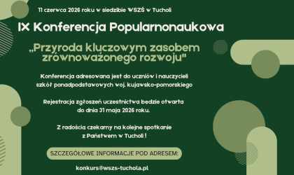 KONFERENCJA POPULARNONAUKOWA „PRZYRODA KLUCZOWYM ZASOBEM ZRÓWNOWAŻONEGO ROZWOJU”